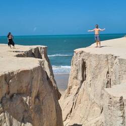 On the beach, white sand, beach shuttle, windsurfing