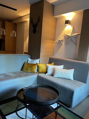 Living area - Appartement 3 Pièces à 500m du Centre et à 500m du Téléphérique de Rochebrune (Megève)