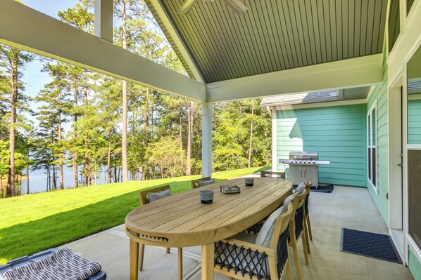 Front of property - Lakefront Mccormick Retreat w/ Patio & Views (McCormick)
