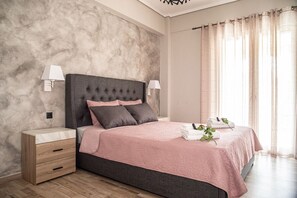 2 bedrooms, iron/ironing board, free WiFi, bed sheets - Charissa apartment (Volos)