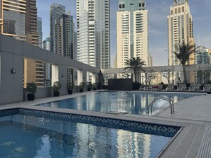 A heated pool