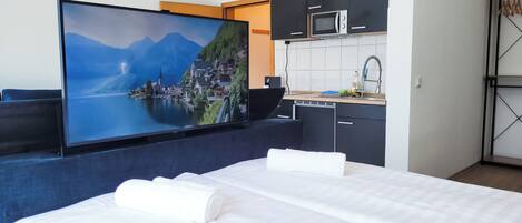 1 makuuhuone, työpöytä, silitysrauta/-lauta, ilmainen Wi-Fi