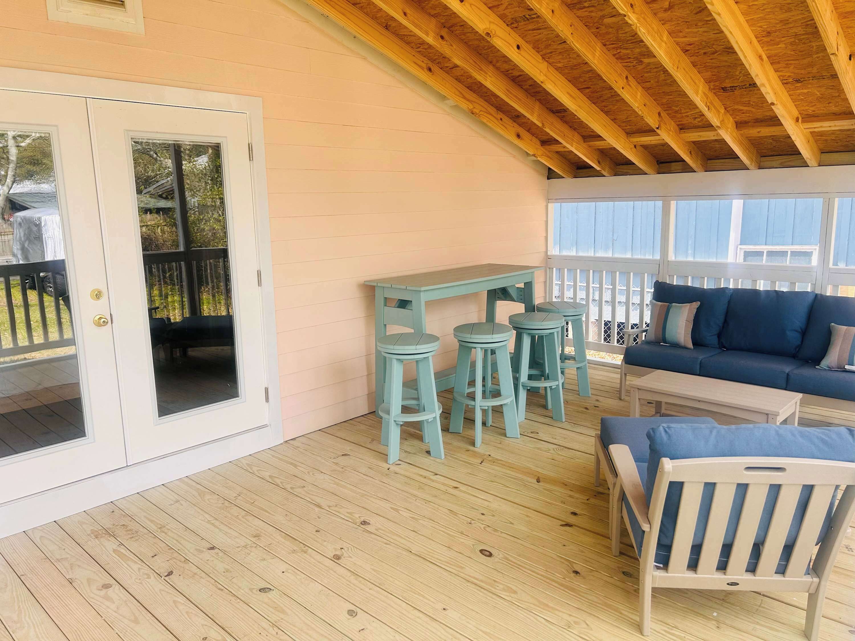 屋外ダイニングエリア