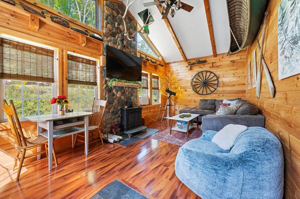 Smart TV, fireplace