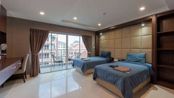 Comfort Studio | Ruang kerja komputer riba, Wi-fi percuma, cadar katil