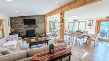 Smart TV, fireplace, printers