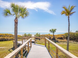 Property grounds - All New! Gulf Front! High End! Pelicans Roost 204 on Sanibel Island (Sanibel)