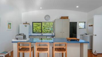 Fridge, microwave, dishwasher, toaster