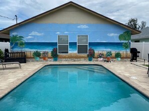 Outdoor pool, a heated pool