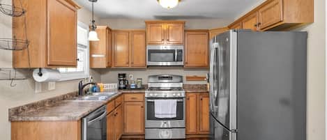 Microwave, oven, stovetop, dishwasher