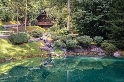 Wow! Black Bear Falls Cabin on Lovely Pond with Mountain View - NEW LISTING!