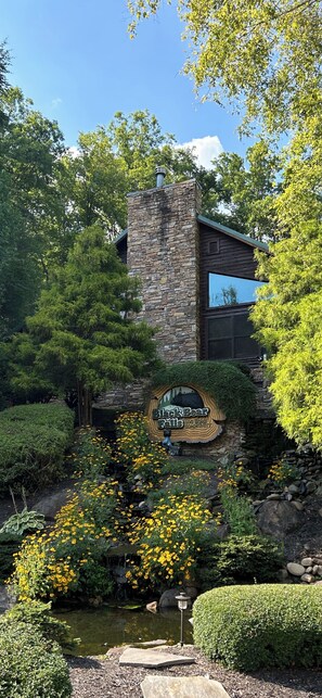 Exterior - Wow! Black Bear Falls Cabin on Lovely Pond with Mountain View - NEW LISTING! (Gatlinburg)