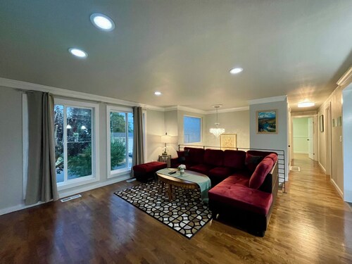 Renovated, modern home in a quiet area with a game room and spacious backyard