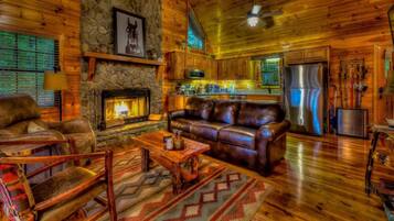 Smart TV, fireplace, video games