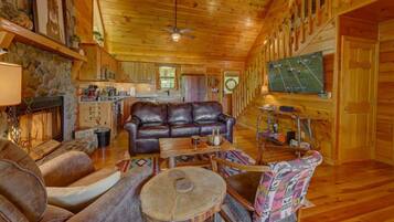 Smart TV, fireplace, video games