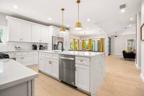 Fridge, microwave, oven, stovetop - Luxe Home w/ Pool and Hot Tub on 7 acres (Dripping Springs)