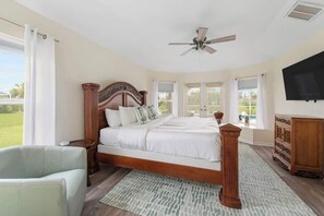 5 bedrooms, iron/ironing board, travel cot, WiFi