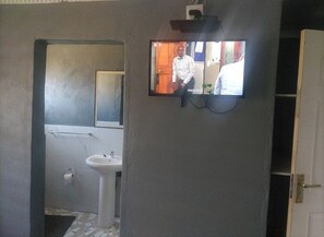 Dusj, håndklær og såpe