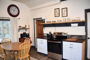 Fridge, microwave, oven, stovetop - Cozy Home with Modern Upgrades in Quite Wooded Setting -Tri-St Area NH, MA, VT (Winchester)