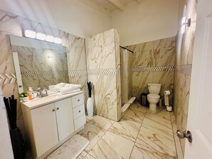 Shower, hair dryer, towels - Escape to this modern home w/ a pool! (Frederiksted)