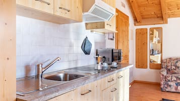 Kühlschrank, Mikrowelle, Herdplatte, Geschirrspüler