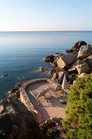 Terrace/patio - Villa Cala D Oro with sea view, private beach, Wi-Fi and air conditioning (Porto-Vecchio)
