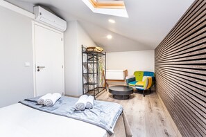 1 soverom, strykejern/-brett, wi-fi (inkludert) og sengetøy