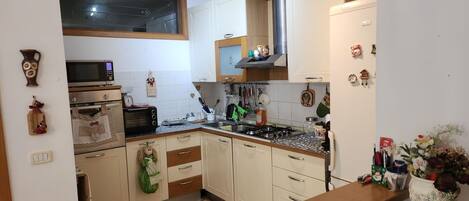 Jääkaappi, mikroaaltouuni, liesi, astianpesukone