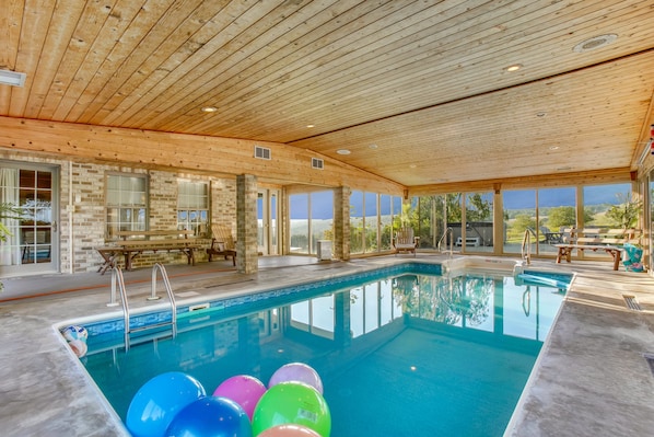 Indoor pool, a heated pool