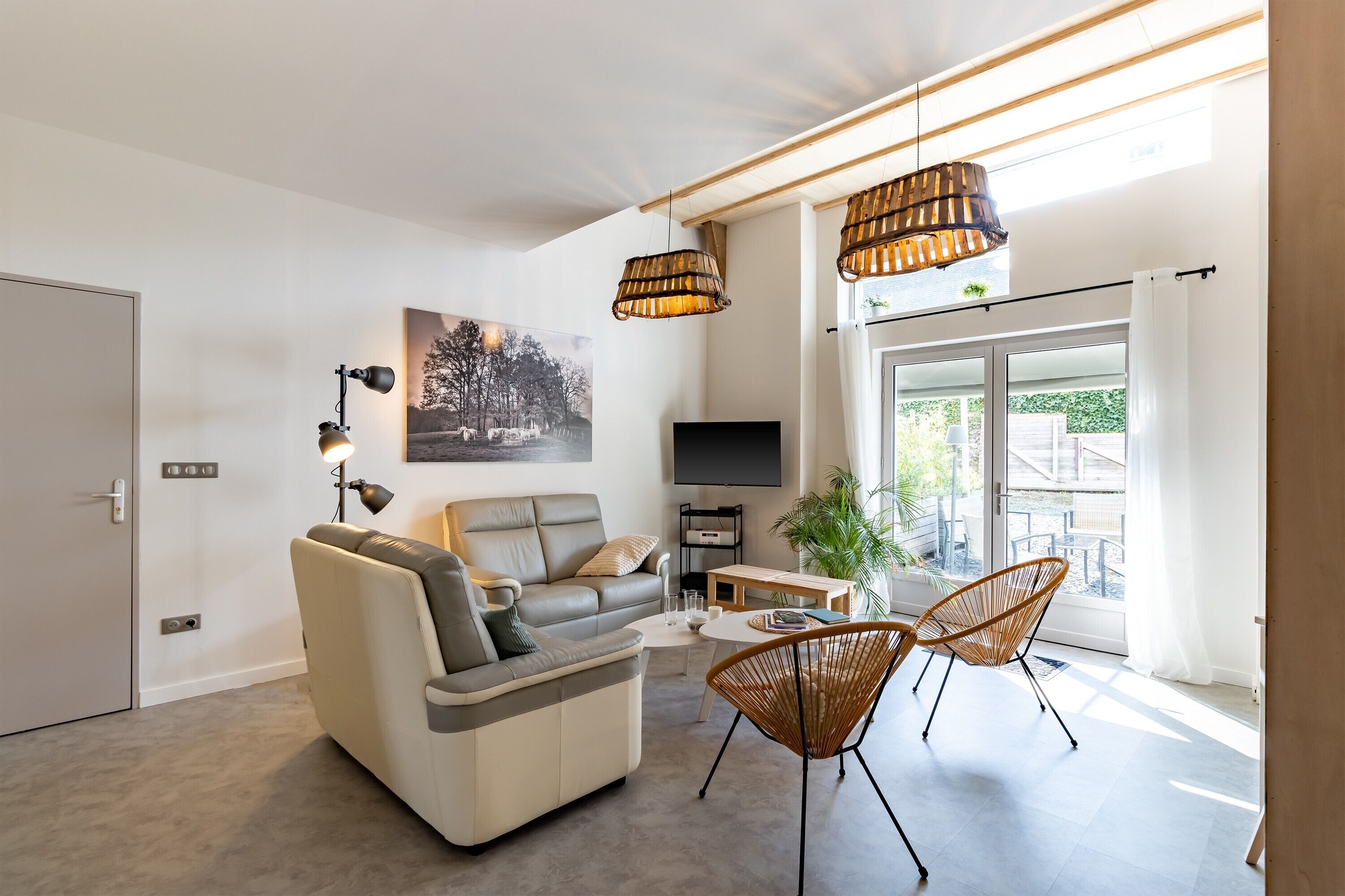 Télévision, table de tennis de table