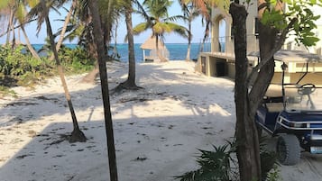 Sun loungers, beach towels