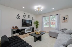 Smart-tv och eldstad