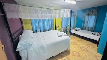 2 bedrooms, bed sheets