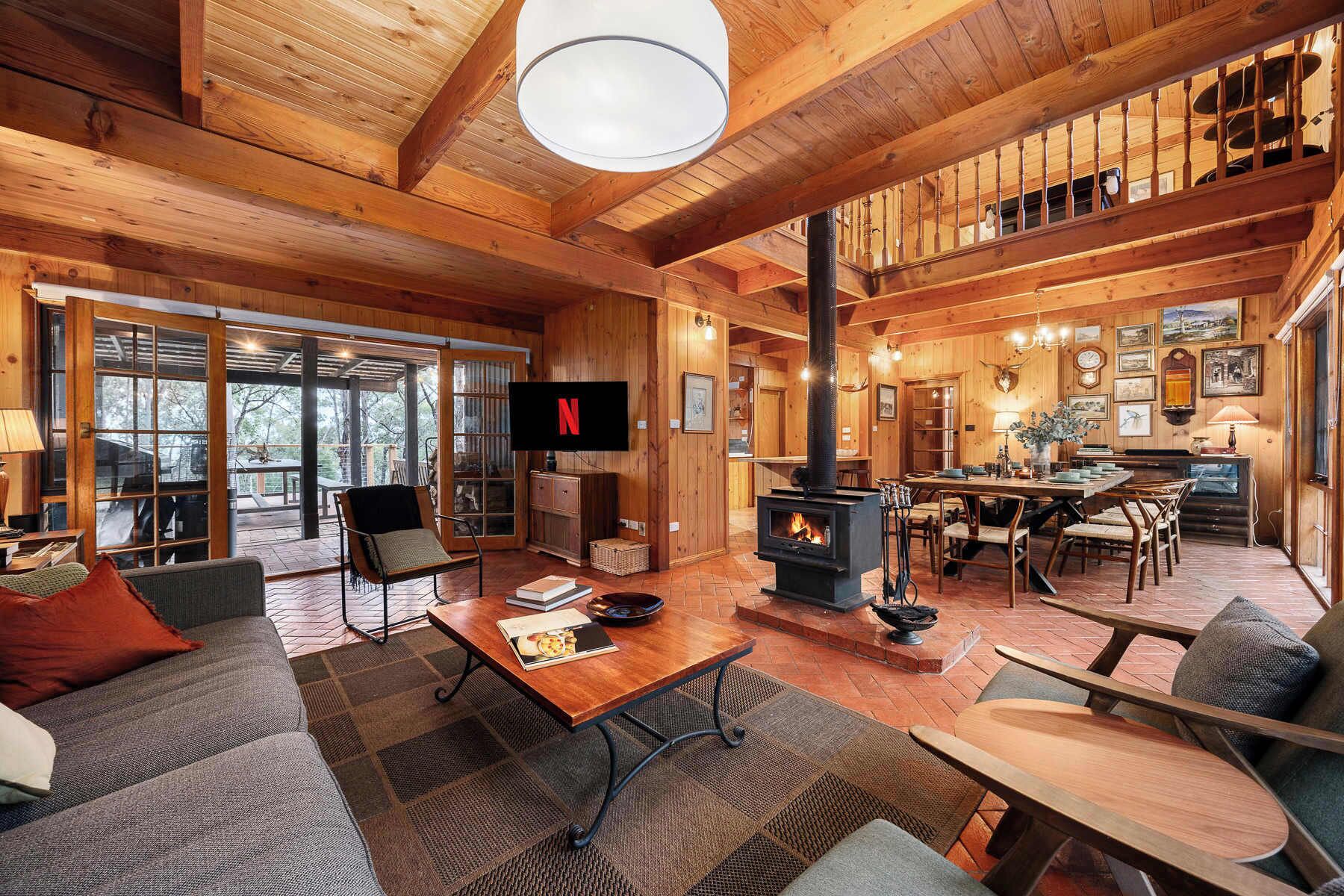 TV, fireplace, stereo, offices