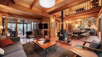 TV, fireplace, stereo, offices