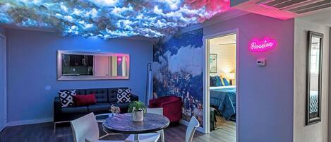 2 bedrooms, desk, iron/ironing board, travel cot