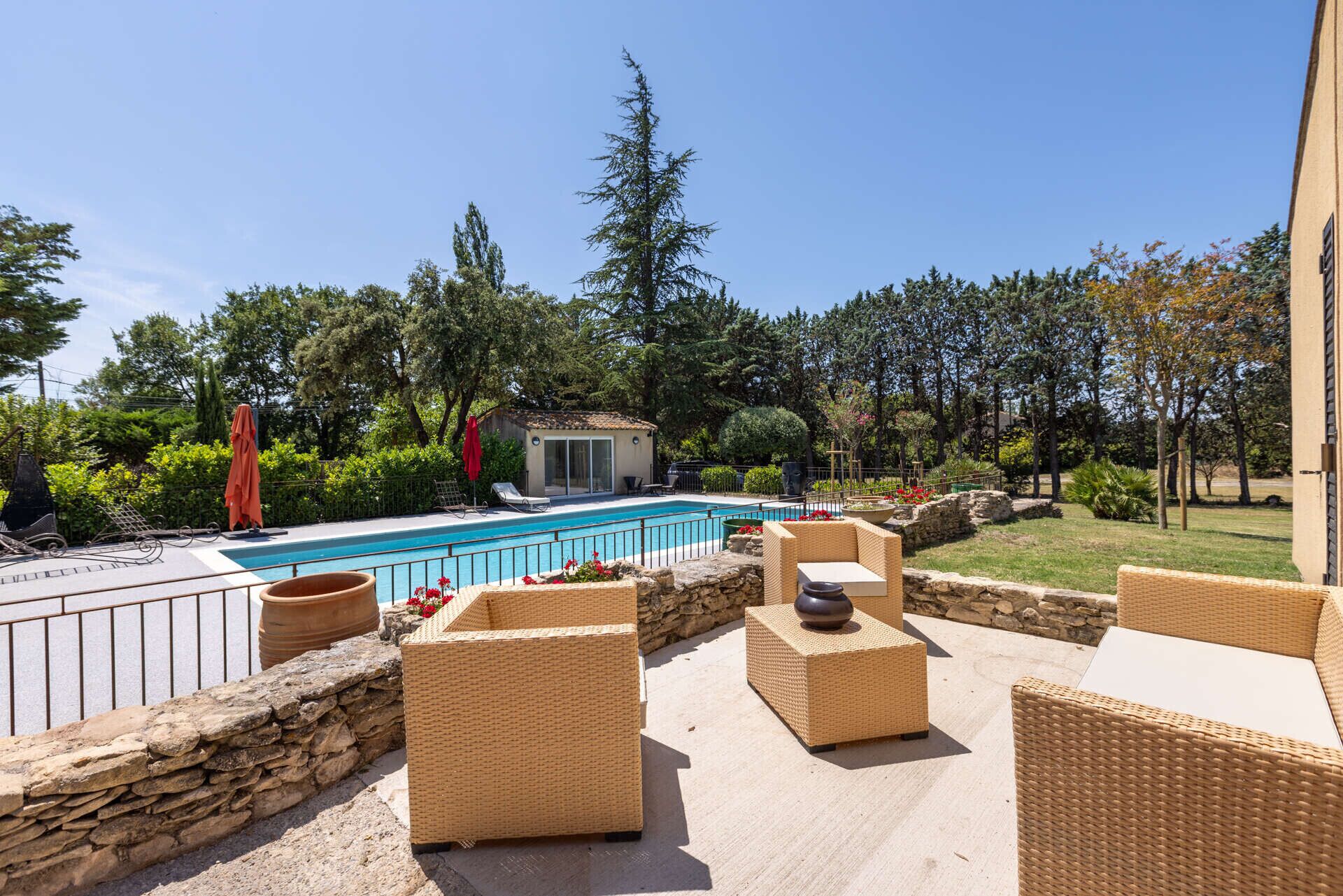 A heated pool