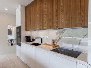 Fridge, microwave, dishwasher