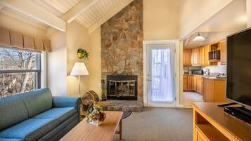 TV, fireplace, DVD player