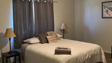 2 bedrooms, iron/ironing board, travel crib, WiFi