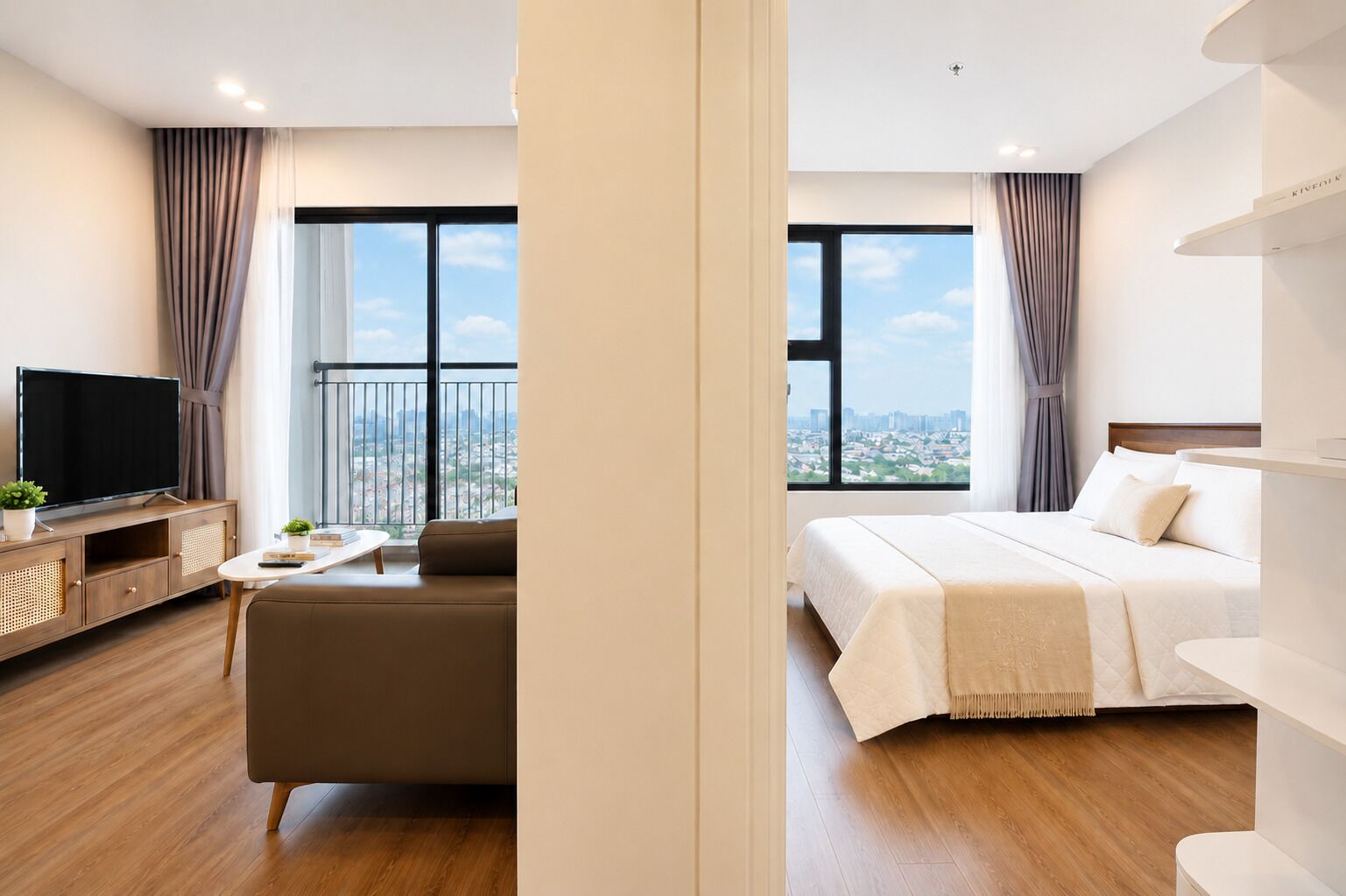 Standard Apartment, 1 Bedroom, Balcony, City View | Desk, free WiFi, bed sheets