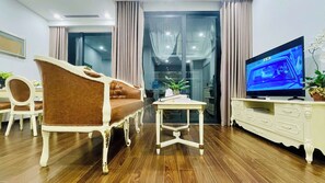 Standard Apartment, Balcony, City View | Living area - 1 Bedroom Vinhomes Smart City (Hanoi)
