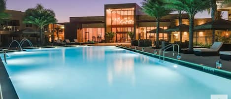 A heated pool