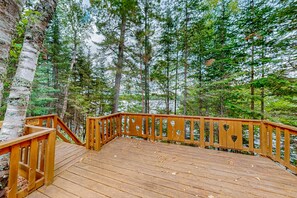 Terrace/patio - Serene Lakefront home with fire pit, dock & WIFI (St. Germain)