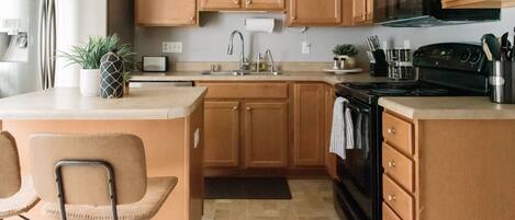 Microwave, oven, stovetop, dishwasher