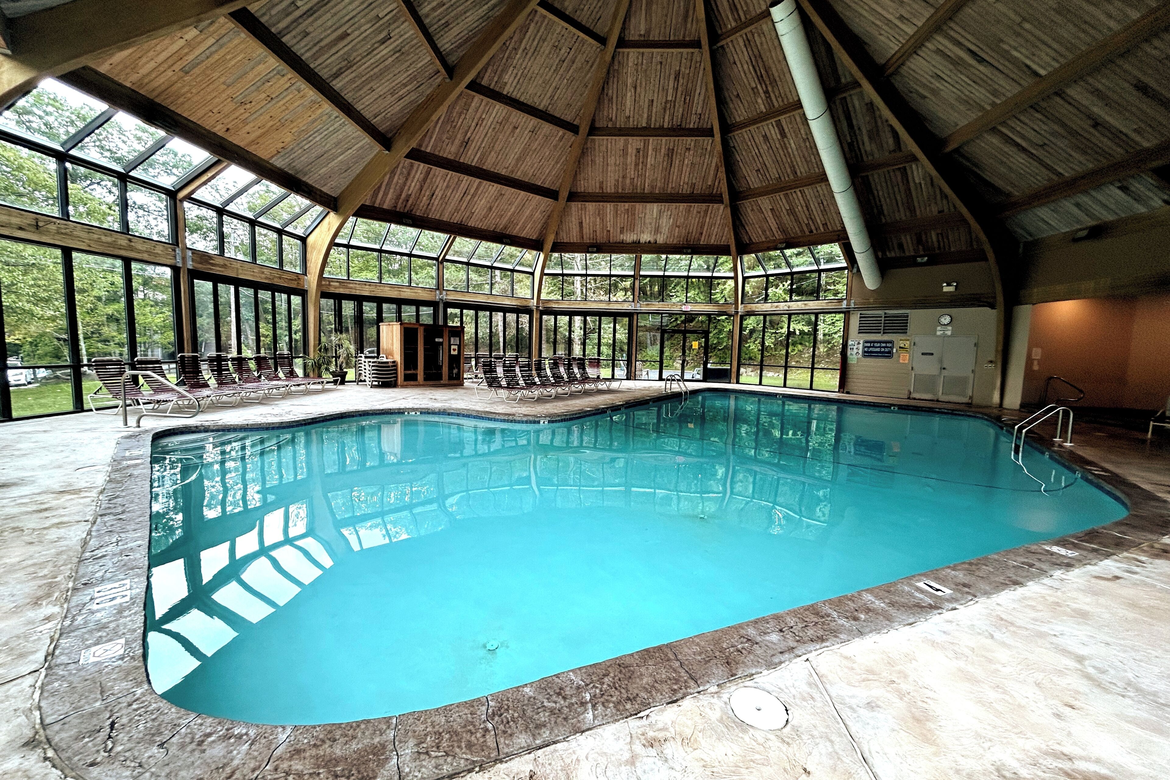 Indoor pool, a heated pool