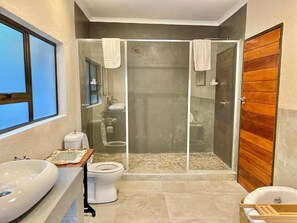 獨立浴缸和淋浴設備、免費盥洗用品、吹風機、毛巾