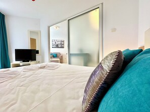 1 soveværelse, sengetøj