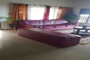 Living area - Cozy 2-bedroom building in adorable Montego Bay with WiFi, AC Ocean Balcony view (Montego Bay)