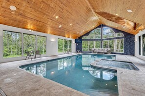Indoor pool, a heated pool